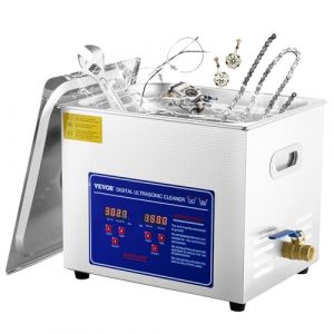 VEVOR Nettoyeur &agrave; ultrasons Machine 10L Acier inoxydable Ultrasons Cleaner Minuterie de chauffage num&eacute;rique Nettoyage de bijoux pour usage domestique personnel commercial (10L) (VEVOR Direct Store FR, neuf)