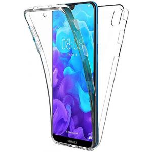 COPHONE&reg; Coque Compatible Huawei Y5 2019 Transparente 360 Protection int&eacute;grale Avant Souple + arri&egrave;re Rigide. Housse Tactile 360 degres Anti Choc. (CoPhone, neuf)