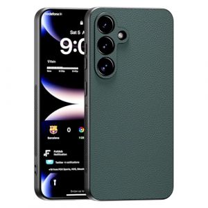 TAUYN Coque pour Honor X5c Plus, Ultra-Fin Premium PU Cuir Back et Monture en Silicone Souple Etui, Antichoc, Anti-Rayures Bumper Housse. - Vert (Kuaigu, neuf)