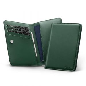 VULKIT Porte-Passeport Portefeuille de Voyage en Cuir avec Blocage RFID Organiseur de Portefeuille de Voyage pour Passeport, Cartes de Visite, Cartes de Cr&eacute;dit, Cartes d'embarquement (GXB Shop, neuf)