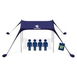 SUN NINJA Tente Pop Up de Plage - Tente de Plage Anti UV pour Bebe - Protection du Soleil pour Bébé Enfant Adulte - Plage Camping Pêche ou Randonnée - 215 x 230 cm - Marine (Sun Ninja, neuf)