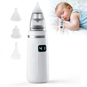 Wxeadu Mouch&eacute; B&eacute;b&eacute; &Eacute;lectrique, Aspirateur Nasal Bebe Electrique mit 5 Saugstufen 3 Silikonaufs&auml;tze, Mouche Nez Bebe Electrique mit Led Anzeige, Faible Bruit Aspirateur Nez Bebe Electrique (HanChengEnuk, neuf)