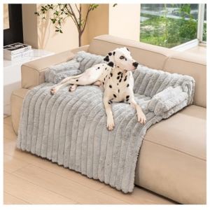 Avont Panier pour Chien D&eacute;houssable et Lavable, Coussin Anti-Stress Prot&egrave;ge-Canap&eacute;, Tapis pour Chien Grande Taille, Matelas Lit Couchage et Mobilier Protection Canap&eacute; 105 &times; 102 cm -L(Gris Clair) (Suixi Store, neuf)