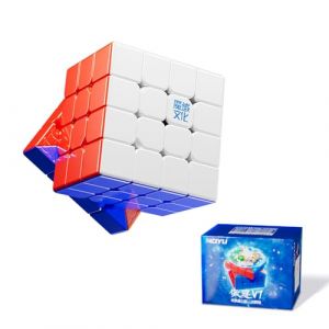 Moyu Aosu V7 4x4 Magnetic Speed Cube, 4 by 4 Flagship Edition Cube, 96 Magnets, Anti-Stick Design Adjustable Elasticity Stickerless Magic Cube (Standard) (MoYu FR, neuf)