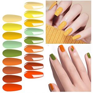 Vishine Vernis Gel Semi Permanent -12 Vernis à Ongles Gel UV LED Gel Polish Soak Off Nail Art Lot Base Top Coat & Matte Top Coat Néon Jaune Orange Rose Vert Cadeau Coffret 8ml (ChicChicYou, neuf)