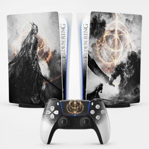 Sticker pour la PS5 Cercle d'Elden, Autocollant Skin pour la PS5, Console et Manette, Edition Standard Digitale, Skin MALENIA (1 Manette) (Hellocom34, neuf)