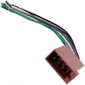 AERZETIX - C11033 - Connecteur ISO pour autoradio 8 pins - adaptateur fil voiture prise faisceau de câbles (Tuning, neuf)