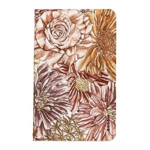 RHODIA 120027C - Carnet Piq&ucirc;re - 7,5x12 cm - Lign&eacute; - 48 pages - Papier Clairefontaine Ivoire 90 g/m - Couverture Soft Touch - Collection Orange Botanique (KoolForYou, neuf)