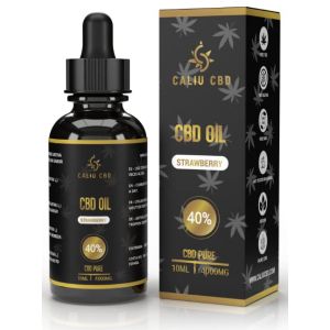 CBD | Huile cbd de chanvre bio | 40% 4000mg 10ML | À l'extrait de fraise | Cbd Huile de chanvre | Fabriqué dans l'UE | 0% THC 400 gouttes | Huile de graines de cannabis.de chanvre. (CALIU CBD, neuf)