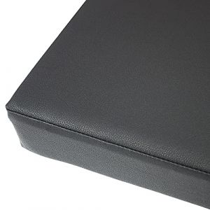 KicKiq Coussin de banc de jardin imperm&eacute;able en cuir synth&eacute;tique avec fermeture &eacute;clair pour banc de jardin 2 ou 3 places Noir 160 x 35 x 5 cm (Zoomlie, neuf)
