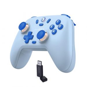 GameSir Nova Lite Wireless Controller – 2.4G & Bluetooth Gamepad for Windows PC, iPhone, Android, Switch & Steam Deck – Hall Effect Triggers, Turbo Function, Rumble Vibration (Sky Blue) (JOBBALON, neuf)