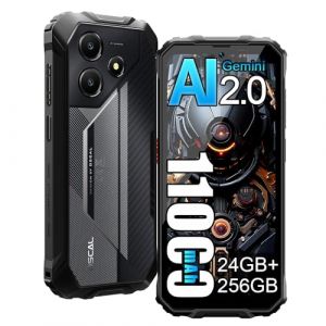 OSCAL Marine 2 AI Téléphone Portable Incassable 2025, 24Go+256Go/2TB Android 15 Téléphone Débloqué 4G,11000mAh,16MP Caméra AI, 6.56" HD+ Smartphone Incassable Etanche,GPS,NFC,OTG,2 Ans Garantie, Noir (EVELITSO OÜ, neuf)