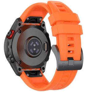 Bracelet pour Garmin Fenix 7S/ Fenix 6S/Fenix 5S, Bracelet en Silicone de 20mm pour Fenix 7S Solar/Fenix 7S Sapphire Solar/Fenix 6S Pro/Fenix 5S Plus/Descent MK 2S (orange) (SUPORE, neuf)