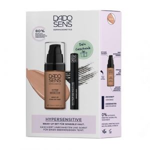 DADO SENS Kit de maquillage hypersensible – Maquillage beige (30 ml) et mascara noir (10 ml) pour les peaux sensibles, édition limitée, masque les rougeurs, renforce la barrière cutanée, pour un teint (DadoSens, neuf)