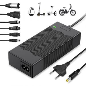 ZIMAOER Chargeur Trottinette Électrique 42V 2A avec 6 Connecteurs, Compatible Xiaomi, Ninebot, Hoverboard, E-Bike, Adaptateur Alimentation pour Batterie 36V Lithium (ZIMAOER, neuf)