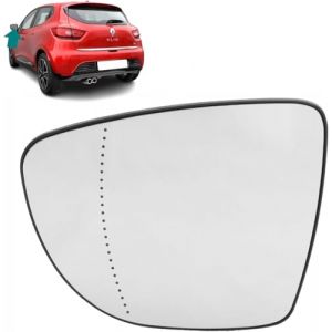 Glace de R&eacute;troviseur Ext&eacute;rieur AVANT GAUCHE (D&eacute;givrante) avec Support compatible pour Renault Captur Zo&eacute; Clio 4 et 5 OEM 963669996R (Autocraft France, neuf)