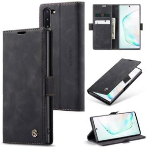 Sojlecyu Coque pour Samsung Galaxy Note 10 Case &agrave; Rabat Pochette Portefeuille Etui Premium en Cuir PU Flip CaseHousse Protection Fermeture Magnetique Cover pour Samsung Galaxy Note 10, Noir (Sojlecyu EU, neuf)