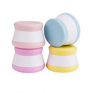Silicone Cosm&eacute;tiques Conteneur 20 ml Bo&icirc;te Vide de Rangement Maquillage Cr&egrave;me Gel Pots avec Couvercle Scell&eacute;s Multifonction R&eacute;cipient de Cr&egrave;me Cosm&eacute;tique pour Voyages et Maison 4 Pi&egrave;ces (Huaxh, neuf)
