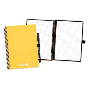 BAMBOOK Colourful - Cahier Effacable - Jaune - Couverture Souple - A5 - Quadrillé - Cahier Réutilisable, Cahier Connecté, Carnet Effacable (Bambook products, neuf)