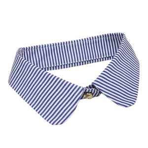 DINSOAVR Cravates, faux cols, femmes hommes décoratifs rayés faux col revers détachable chemisier col ras du cou collier demi-chemise accessoire de vêtements (guangzhoujucikejiyouxiangongsi, neuf)