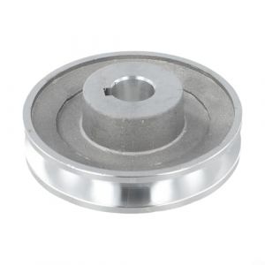 Poulie de moteur &agrave; rainure unique en aluminium de type A de 100 mm de diam&egrave;tre avec al&eacute;sage de 19 mm ou 24 mm et rainure de clavette de 6 mm ou 8 mm pour compresseurs d'air et pompes pour courroies (sweetjing, neuf)