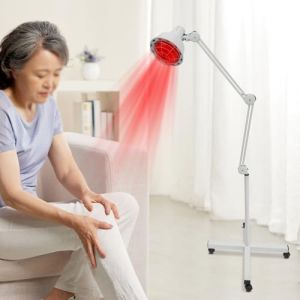 Babeenoo Lampe infrarouge 275 W avec socle - Lampe sur pied - Lampe chauffante infrarouge avec support - Plage de température de 0 à 90 °C - Pour adultes, personnes âgées, sportifs (Aoeake, neuf)