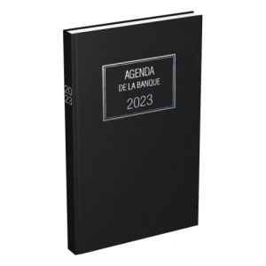 Agenda LECAS Civil Banquier Large 1 Volume 2023 1 Jour/2 pages Format 18x29 cm Couverture rigide Noire (Stock Bureau Maison Bien-être, neuf)