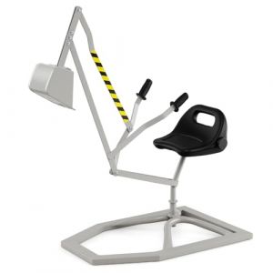 COSTWAY Pelleteuse Enfant avec Si&egrave;ge Pivotant &agrave; 360&deg;& Pelle, Tractopelle pour Bac &agrave; Sable avec Cadre M&eacute;tal & Base Hexagonale, Jouet Pelleteuse Excavatrice Manuelle pour Sable Terre Neige, 3 Ans+ (FDS GmbH, neuf)