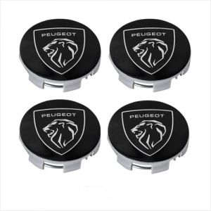 DACINHFB 4 Pièces Auto Cache Moyeux avec Logo pour Peugeot 208 2015-2019, Cache Roue Centrale Enjoliveur Centre Roue Accessoires Voiture,Lion concave logo-60mm (NEIHUANGXIANZUNMUBAIHUOYOUXIANGONGSI, neuf)
