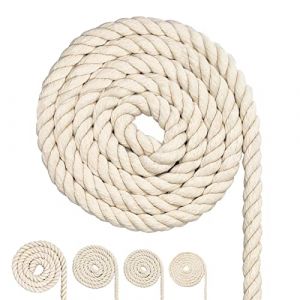 Cordon de coton, corde en fil pour macramé, plusieurs tailles, corde en coton pour travaux manuels, cadeaux (12 mm (10 M)) (CYRISING, neuf)