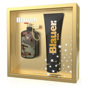 Blauer Camou Usa Boîte cadeau pour homme, parfum EDT 50 ml Gel douche 150 ml (CorpoeCapelli, neuf)