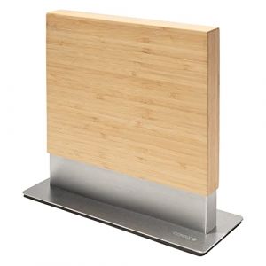 Coninx Bloc &agrave; Couteaux Aimant&eacute;, Blocs Porte Couteau Magn&eacute;tique Double Face, Support Pr&eacute;sentoir Aimant Puissant, Accessoires Rangement Ustensiles Cuisine, Blocs Pieds antid&eacute;rapants, Bambou (COFARO, neuf)
