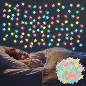 500 PCS Etoiles Phosphorescentes Plafond,Etoile Fluorescente Chambre Enfant Pegatinas,Infantiles 3D Fluorescentes Plafond Enfant,D&eacute;corer Chambre,Chambren D'enfant,Cr&eacute;ez Ciel &Eacute;toil&eacute; R&eacute;aliste (DJT2024, neuf)