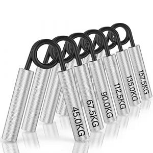 ZEAGUS Hand Grip Strengthener 6Pack, 45KG-157.5KG Metal Poignee Musculation Avant Bras Main Poignet,Hand Grip Musculation pour L'entraînement de la Force de la Main et la Récupération des Blessures (HooHo Topeu, neuf)