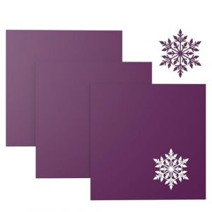 Creatorally Feuille Acrylique Couleur, Panneau Plastique Opaque 3mm Violet pour Découpe Laser 30,5x30,5 cm, 3 Pièces Plexi-Glass Colorée pour Affichage Panneau Peinture DIY (Creatorally, neuf)