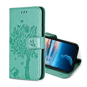 KANVOOS Coque pour Samsung Galaxy J5 2016, Etui Protection Housse Premium en Cuir PU, Antichoc Étui à Rabat Portefeuille Flip Case pour Samsung J5 2016 (Vert) (CONBER, neuf)