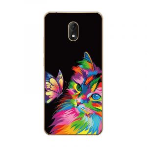 KARTXITAI Coque Compatible avec Wiko Lenny 5,Housse Étui de Protection en Ultra Transparente Silicone en Gel TPU Souple Case Cover Shock-Absorption-Papillon, Chat (KARTXITAI, neuf)