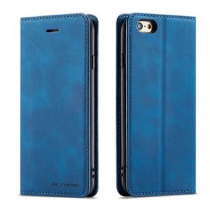 QLTYPRI Coque pour iPhone 6 Plus/6S Plus, Housse en Cuir Premium PU Portefeuille Etui, [Fentes pour Cartes] [Fermoir Magn&eacute;tique] [Stand Fonction] Flip Coque pour iPhone 6 Plus/6S Plus - Bleu (zhihen, neuf)