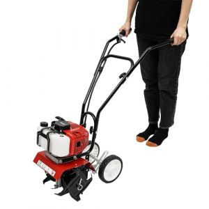 Motoculteur &agrave; essence 52 cc 2 temps 30 cm Motobineuse motobineuse Cultivateur monocylindre refroidi par air 6500-7000 tr/min pour culture, creusage, travail du sol, ameublissement (YUNQIWU, neuf)