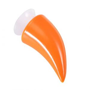 Ausla Corne de Casque de Moto, Corne du Diable en Caoutchouc, D&eacute;coration Unique pour Casques, Accessoire Polyvalent pour Motards, Taille 65 X 38 Mm (Orange) (Emarten, neuf)