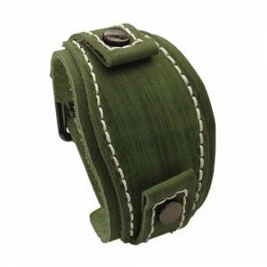 Generico Bracelet de montre pour homme en cuir v&eacute;ritable de 25 mm de large, bracelet de style vintage punk avec boucle, marron, noir et bleu, 25mm (LXSMNO1, neuf)