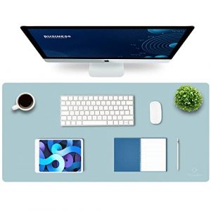 K KNODEL Tapis de Bureau, Tapis Bureau, Tapis Bureau Sous Main 43cm x 90cm, Tapis de Portable, Sous Main Bureau pour Bureau et Maison, Double Face (Bleu Clair) (KNODEL, neuf)