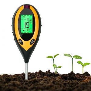 flintronic Testeur de Sol 4 en 1 pH-mètre, Testeur de Thermomètre de Plante Numérique avec Éclairement/Température/PH du Sol/Humidité du Sol, Jardin Hygromètre 4 en 1 Testeur de Sol (flintronic®-eu, neuf)