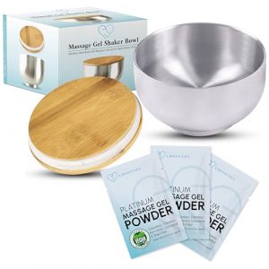 Set de gel de massage Nuru Platinum en poudre | 3 x poudre de massage en sachet de 5g | 1 x bol de 500ml (NGel Nuru Germany, neuf)