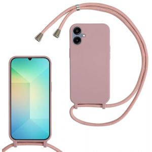 xinyunew Coque pour Samsung Galaxy A17 avec Cordon de Collier,Coque avec Cordon &Eacute;tui Silicone TPU Housse,Collier R&eacute;glableT&eacute;l&eacute;phone Portable Lanyard Case Samsung Galaxy A17,Or Rose (xinyunew, neuf)