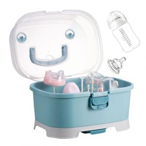 G&eacute;n&eacute;rique Rack De S&eacute;chage &Agrave; Biberon, Bo&icirc;te De Rangement Des Bouteilles Pour Les Tout-petits, Bo&icirc;te De Rangement En Bouteille &Agrave; Poussi&egrave;re Avec Plate (yunchengjinchenxinxizixunfuwuyouxianzerengongsi, neuf)