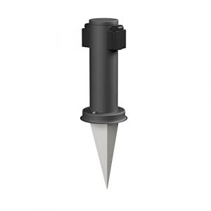 ledscom.de Colonne de Prises de Jardin PORU avec Piquet de Terre pour l'extérieur, 2X, Acier Inoxydable, Anthracite, Rond, 27cm (LEDs Com GmbH, neuf)