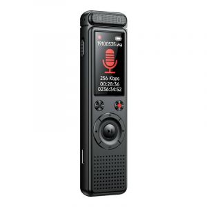 Enregistreur Vocal, Mémoire de 64 Go, Déverrouillage par Mot de Passe, avec Lecteur MP3, Enregistreur Vocal par USB, pour Réunions et Entretiens Dictaphone, Enregistreur Vocal Espion (DaQian-EU, neuf)