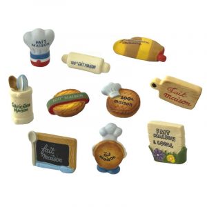 F&egrave;ves th&egrave;me "Fait maison" pour galette des rois (x2) (CERF DELLIER, neuf)