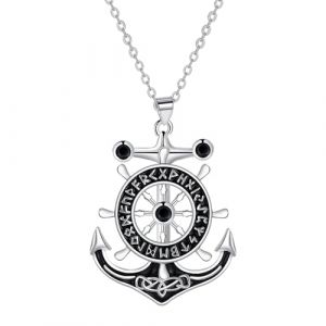 Arrebol Collier Ancre Femme/Hommes Argent Sterling 925 Collier Nautique Originaux Cadeaux pour Femmes Hommes Amoureux de L'oc&eacute;an - R&eacute;glable (45cm+5) (Arrebol Jewelry, neuf)